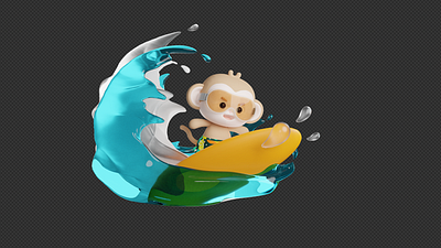 3D Monkey 3d design graphic design illustration ip