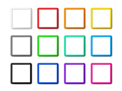 Set of square frames with shadows adobe illustrator blue boarder decor design frame gradient mesh graphic design green illustration illustrator mockup presentation realistic red template vector yellow