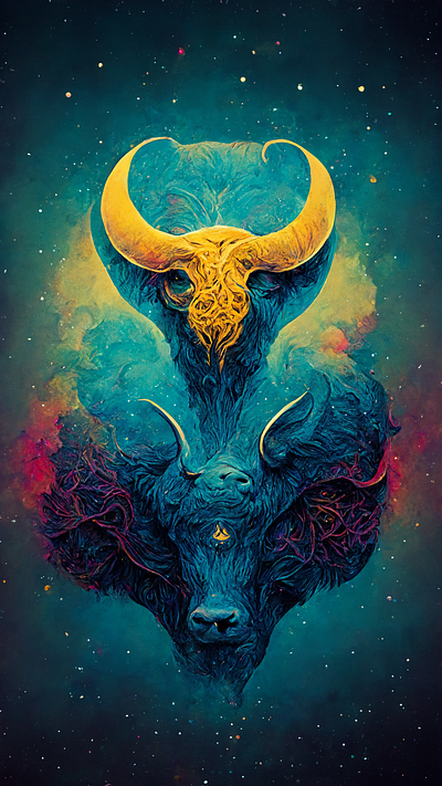 Zodiac: Taurus abstract animal design graphic design illustration zodiac