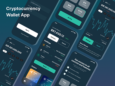 Cryptocurrency Wallet App app crypto cryptocurrency figma ui design walletapp