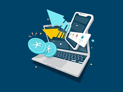 Web Accessibility Illustrations accessibility computer governance illustration laptop levitating ui ux web accessibility website