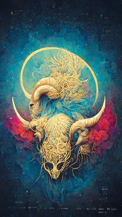 Zodiac: Aries abstract animal design graphic design illustration zodiac