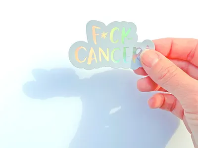 F*CK CANCER! Greeting Card & Holo Sticker cancer card illustration lettering stationery sticker