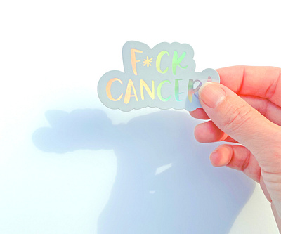 F*CK CANCER! Greeting Card & Holo Sticker cancer card illustration lettering stationery sticker