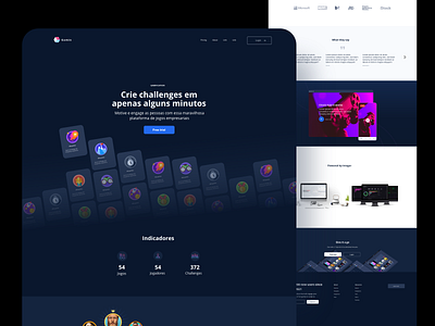 Dark Landing page creative dark design development gamification landing landingpage product saas software ui ux web webdesign