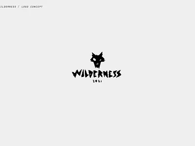 Wilderness logo design head logo logotype mark typography wolf