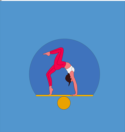 yoga design graphic design illustration illustrator portrait woman