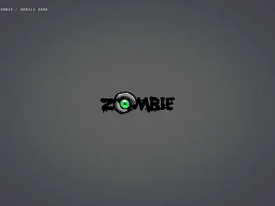 Zombie eye logo logotype typography zombie