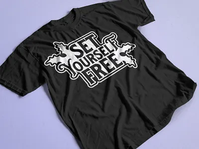 Set yourself free typography t-shirt apparel art brand clothes clothing design dress fashion fashionstyle graphic design illustration jacket jeans mensfashion menstyle onlineshopping shirt shopping t shirt vector