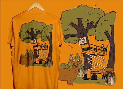 Fall Shirt Design construction deer graphicdesign hunter hunting illustration logo typography vector