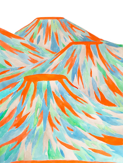 Volcano Landscape color colorful graphic design illustration ink inks landscape minimal volcano volcanos