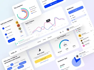 Xela UI Kit - Reusable templates for Desktop & Mobile Apps android app design design system figma ios jetpack compose mobile app prototyping swiftui template templates ui kit