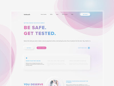Let's be Safe calm care clean delicate health safety service std ui user experience user interface ux webdesign website