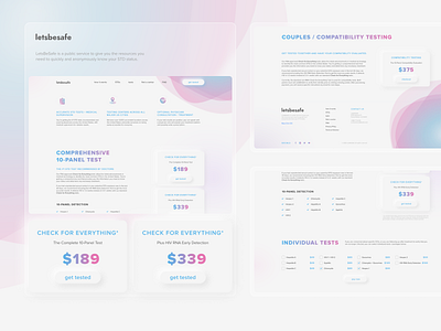 Let's be Safe / Tests calm care clean delicate health safety service std ui user experience user interface ux webdesign website