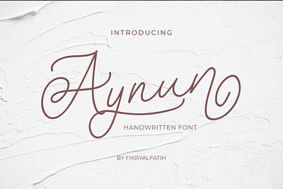 Aynun Handwritten Font branding font handwritten logo script signature