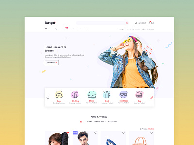 Bango E-Commerce PSD Design for Themeforest e commerce ecommerce minimal onlineshop onlinestore shop women women clothing