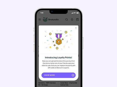 Loyalty Points announcement app ecommerce game illustration loyalty medal mobile points prize referral refferral ui ux vector visual