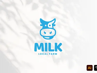 Milk bio branding business name craft custom design graphic design headfonts illustration instagram logo local farm logo logo type media milk natural food type typeface vector work