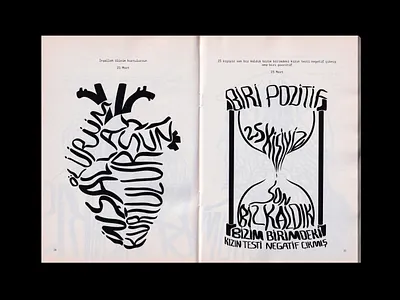 Seyyar Sesler 9 Fanzine design editorial design fanzine heart illustration magazine sand watch type typography underground