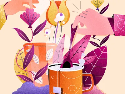 Tea Time art autumn coffee coffeeillustration cozy cup design digitalart fall fallillustration graphic design illustration illustrator minimalistic art palette simpleillustration tea teaillustration vector