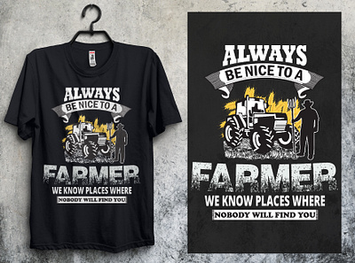 Farmer T-Shirt design apparel design farmer farmer t shirt design field graphicdesign illustration merchandise retro t shirt design shirt design t shirt design tee tshirt tshirtprinting vector graphic