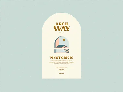 Archway Wines: Label Concepts arch architecture architecture icon archway branding dune dune themed label label design logo pinot grigio product design wine wine brand wine label winery