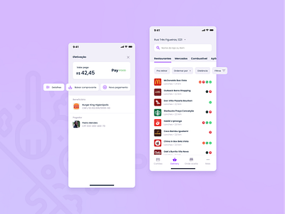 Pay - Restaurant Search app design benefits company benefits design make payments meal voucher pay qr code search transaction ui ui design ux