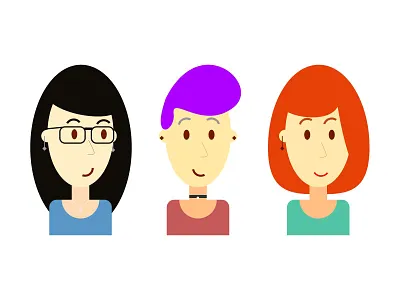 Flat Face design figma flat design graphic design human face ui