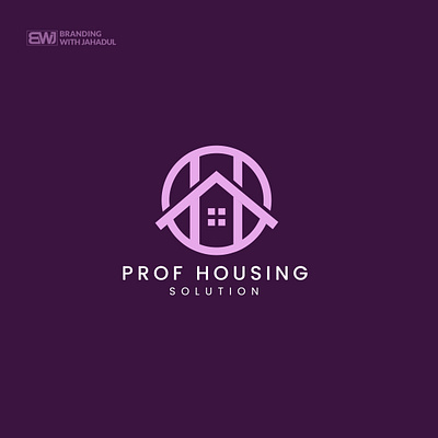 Prof Housing Logo Design branding creative design flat graphic design illustration logo logo animation logo design ui vector