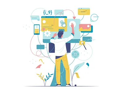 Interface tree background branding business cartoon design illustration logo person ui vector