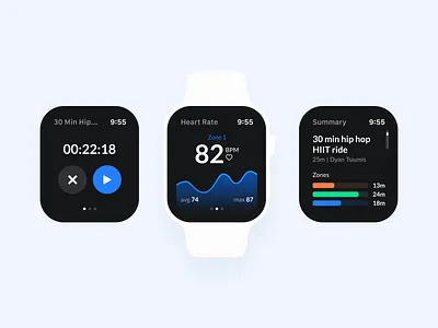 Beachbody watch app apple watch apple watch app fitness fitness app gym heart rate interface training ui ux watch app watchos workout