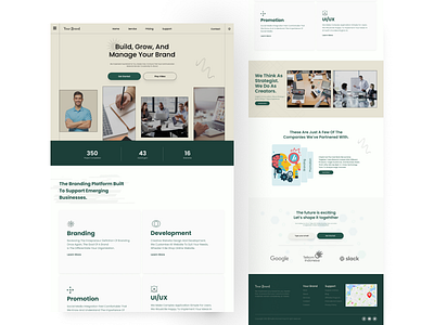 Landing Page 'Your Brand' branding design exploration explore graphic design illustration landingpage logo ui uidesign webdesign