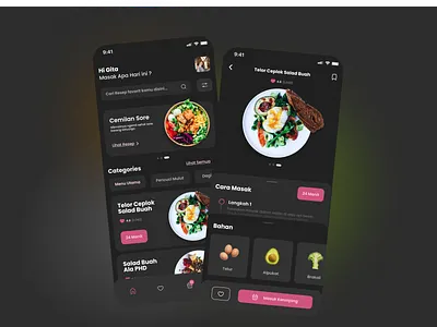 Resep & Cook Planner UI app design food graphic icons ios kitchen meal ui usability user experience ux