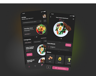 Resep & Cook Planner UI app design food graphic icons ios kitchen meal ui usability user experience ux