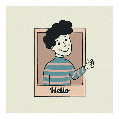 Hello design illustration typography