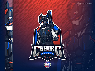 Cyborg Police 💀 Esport Mascot Logo branding cop cops cyborg esport esport logo esports gunman handgun illustration logo logo esport mascot pistol police