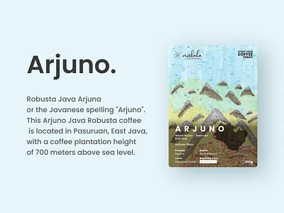 Niskala Coffee Packaging Cover Design - Arjuno branding coffee design graphic design mountain packaging product