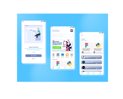 My Course : Online Course Mobile App graphic design ui ux