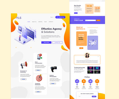 Agency Solution agency animated webpage audience comunication customer service design dynamic website isometric marketing orange promotion responsive target ui ux web webflow wordpress yellow