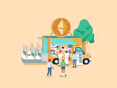 NFTruck Illustration characters design flat flat illustration graphic design illustration nft nft art nft illustration ui ui illustration