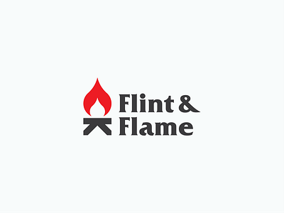 FLINT & FLAME LOGO branding burn dailylogochallenge dailylogochallengeday10 design design everyday fire flame flat logo flint graphic design hot icon illustration logo logodesign