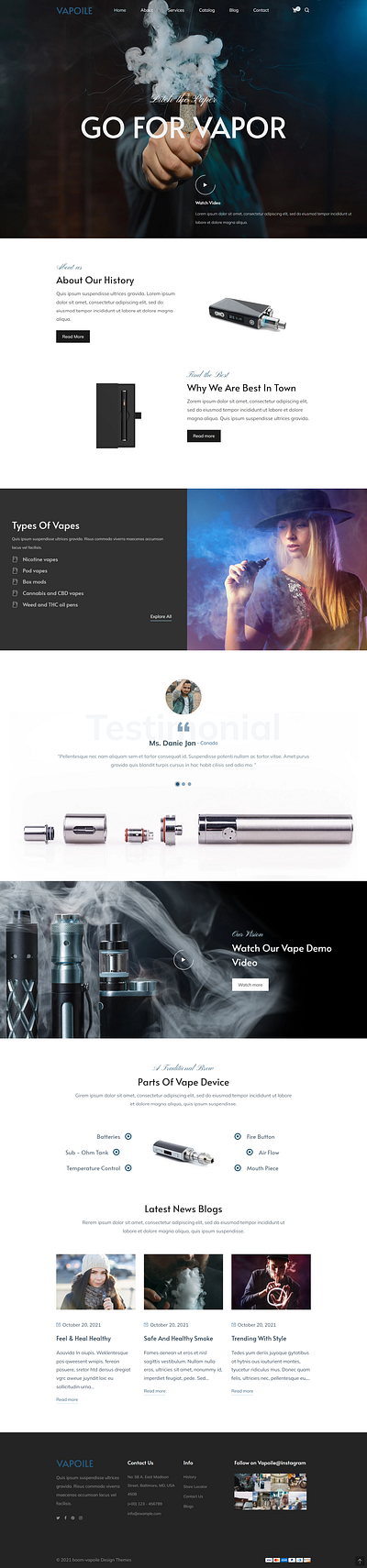 Boom - Vapoile Shopify Theme design ecommerce graphic design oneproduct responsive shopify theme ui web design website