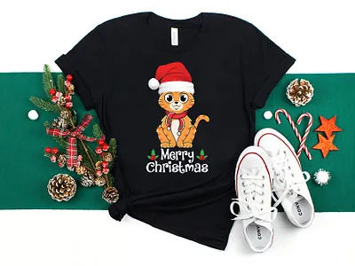 Christmas Cat Lover T-Shirt Design christmas christmas design christmas shirt designs christmas tree merry christmas t shirt santa snow tshirt winter