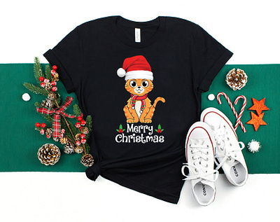 Christmas Cat Lover T-Shirt Design christmas christmas design christmas shirt designs christmas tree merry christmas t shirt santa snow tshirt winter