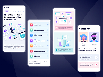Portfolio guide mobile screens blog branding design guide icon illustration interface mobile portfolio typography ui ux web