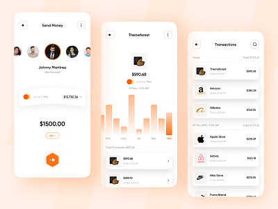 Banking Mobile App animation app design app ui banking app branding design illustration interface minimal app mobile app mobile app design mobile banking app trendy design ui ui design uiux ux ux design vector webdesign