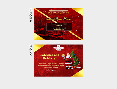 Holiday Event Flyer Design brochure christmass flyer golden graphic design holidays luxury minimal premium red typography