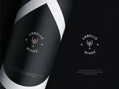 Urbello Wines Logo Design 3d mockup brand identity branding buiness business logo creative design flat glass logo graphic design iconic logo logo logo design logotype minimalist logo modern logo restaurants symbolic logo unique wine logo