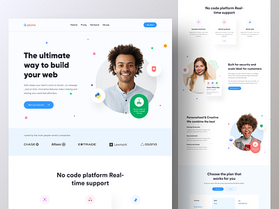 Qplume - Web Builder Landing Page builder clean editor element landing page minimal software software design tools ui ui builder ux web page website builder