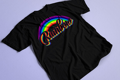 Rainbow colorful typography t-shirt art branding clothes clothing design fashion graphic design illustration logo love mensfashion pride rainbow shirt shirts style t shirt tshirt ui vector